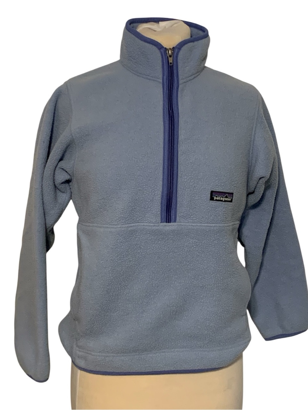 Patagonia Light Blue Fleece Jacket with lavender Purple Synchilla Xs
